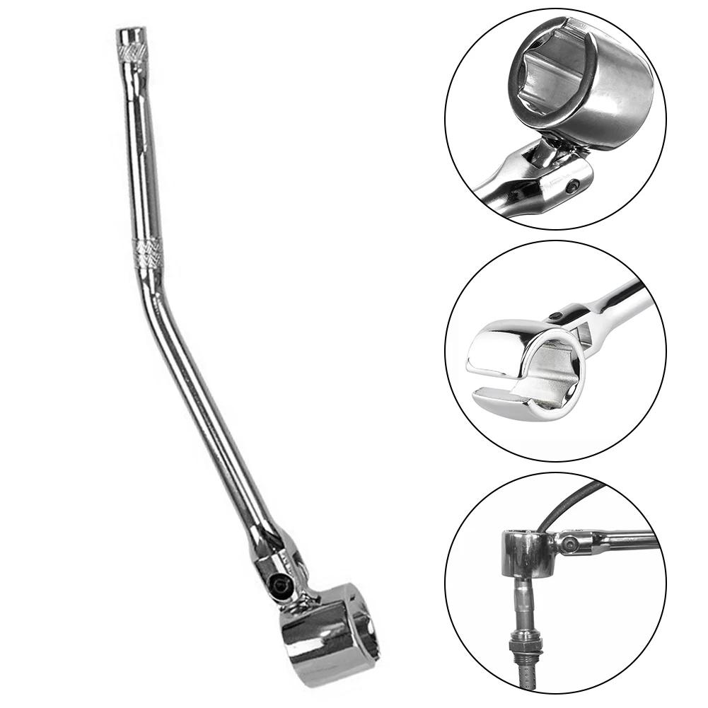 7/8" Oxygen Sensor Socket Wrench Multifunction Alloy Sleeve Flexible Head Removal Tool Auto Mechanic Special Repair Hand Tool