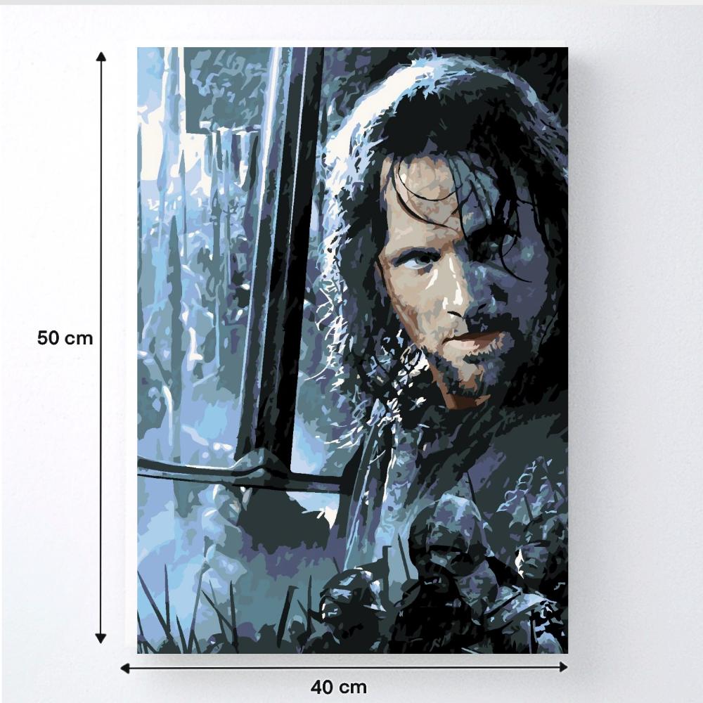 Malowanie Po Numerach Obrazy Do Malowania-Aragorn Władca Pierścieni 40X50Cm