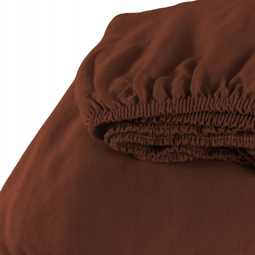 Fitted Sheet 140x200 Jersey BREATHABLE Durable Brown Color PL