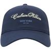 Calvin Klein Leisure Sports Floral Letter Embroidery Pure Cotton Cotton Peaked Cap Men and Women Same Style Couple Model Navy Blue 4F5085G-VEK