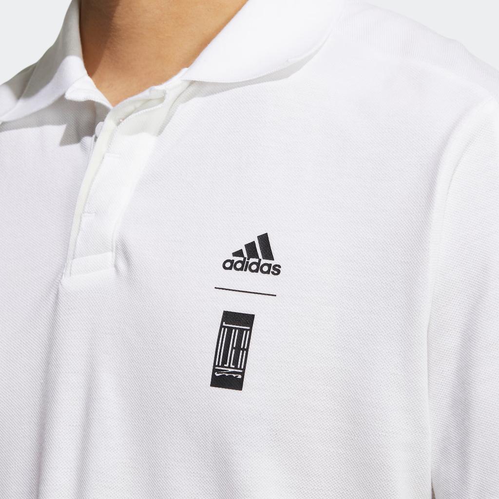Adidas Performance Pique Polo Shirt With Front Logo Print Men Tops White HM2955