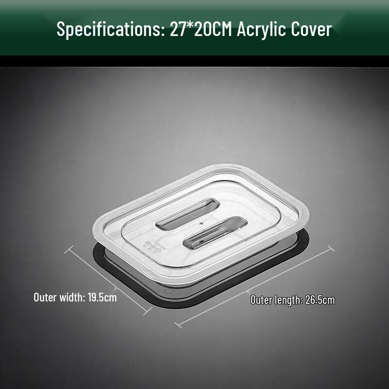 Rectangular Acrylic Food Display Tray with Lid