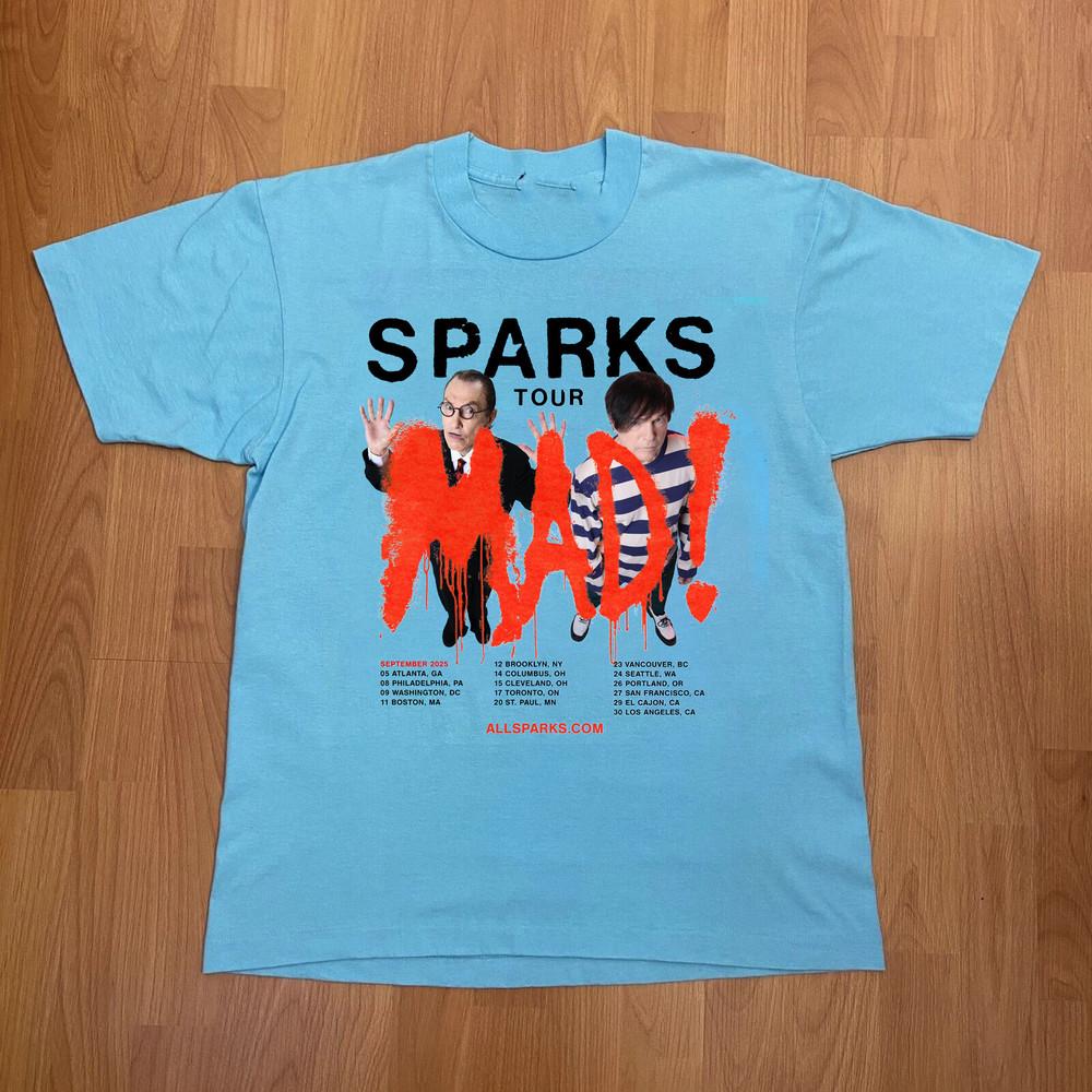Sparks North American MAD! Tour 2025 Light Blue S-5XL Shirt DS430 Unisex T-Shirt