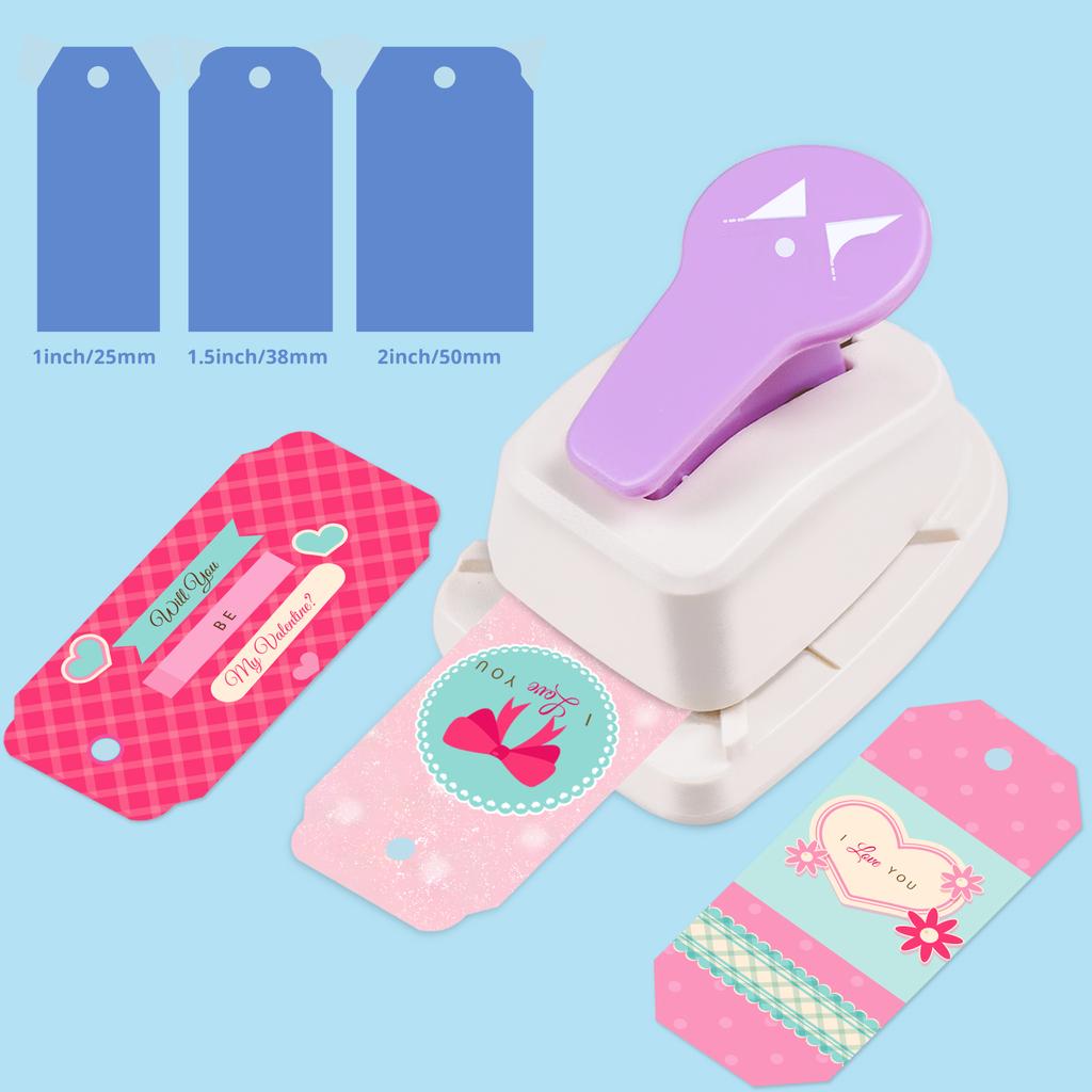Bastel-Ecke Locher Etikett Lasche Stanzer Loch Papierschneider Etikett 2 Zoll 5cm für Papierbasteln Kartenherstellung Scrapbooking