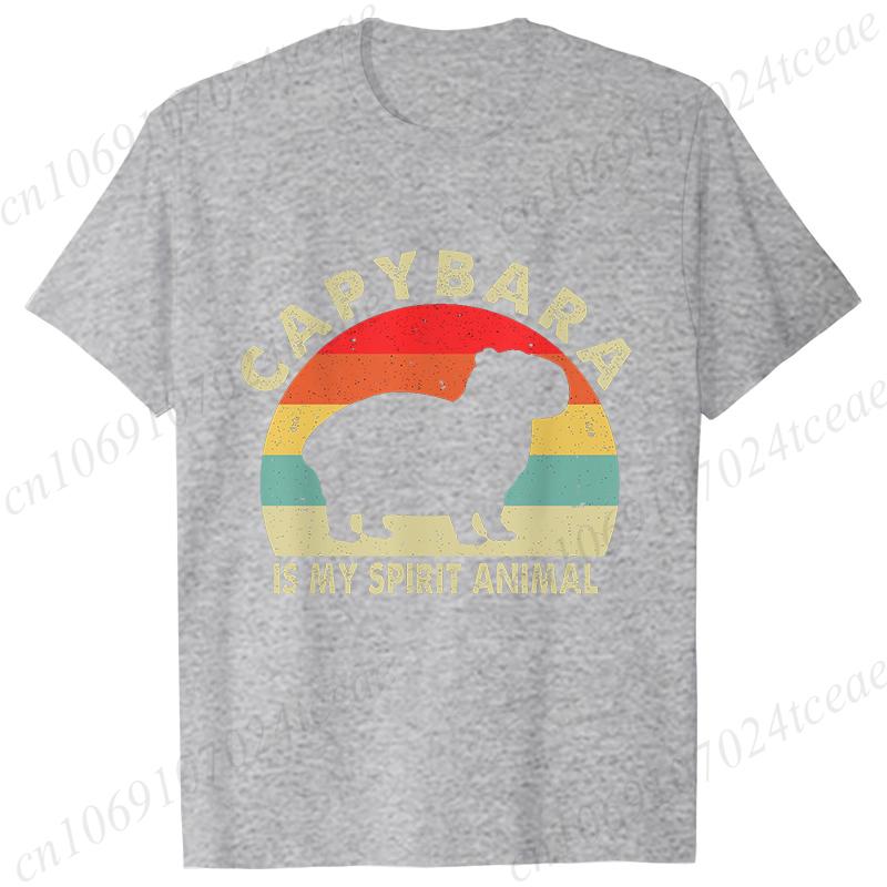 Capybara Is My Spirit Animal Shirt Animal Lover Tee Capybara Lover T-Shirt Vintage Graphic T-shirts Funny Anime Unisex Tshirts