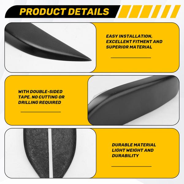 Black ABS Headlight Eyebrow Covers for Nissan 350Z - 1 Pair