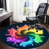 1pc Rainbow Cats Office Round Area Rug, Under Office Chairs Bedroom Living Room Home Decor, Room Deco, Available in Various Sizes 203