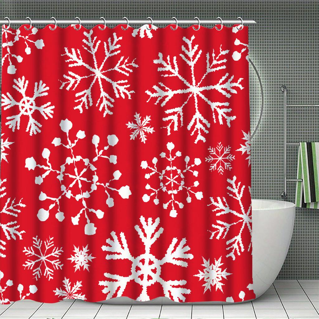 1Pc Merry Christmas Curtain Shower Curtains For Bathroom Shower Curtain Multi-Sizes Home Decor Christmas Gift For Bathroom Decor