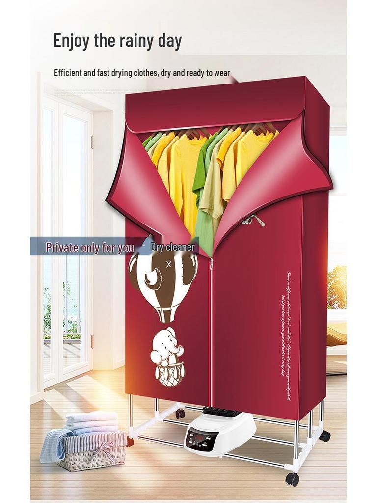 Foldable Remote-Controlled Clothes Dryer with Warm Air Blower for Home Use