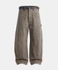 BADBLOOD Studded Carpenter Curved Pants - Beige