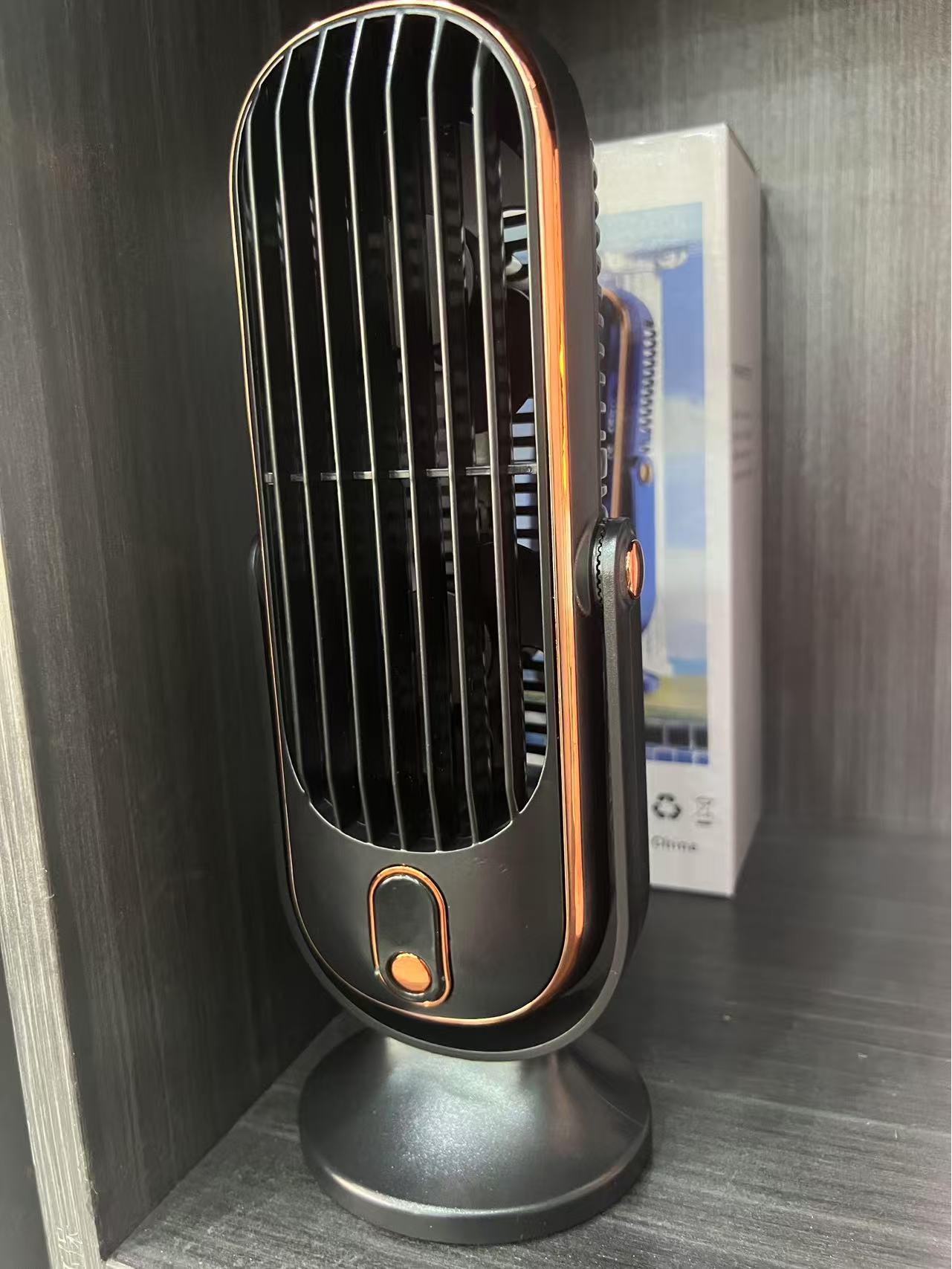 

Portable USB Rechargeable Desktop Fan with Brushless Motor and Oscillation Plug-in Version чёрный