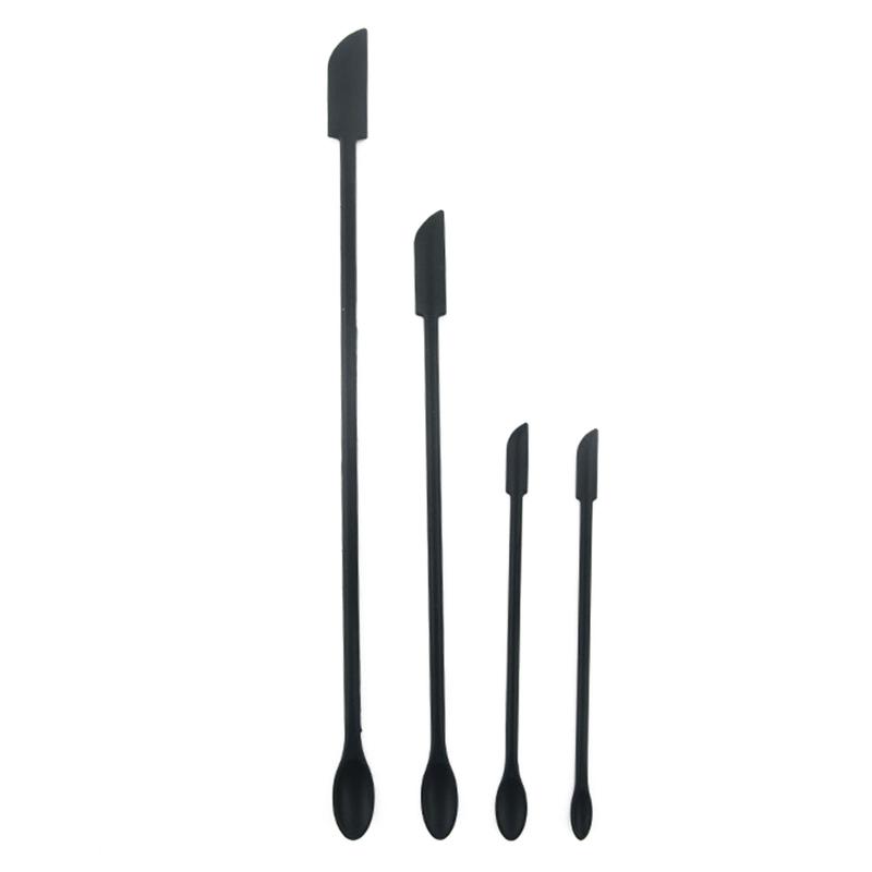 4 Mini Spatula Silicone Makeup Spatula Thin Spatula Set for Skinny Openings Tiny Scraper for Jar,Kitchen Bottle,Cosmetic