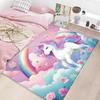 Cute Pink Fluffy Carpet Washable Non Slip Large Area Rug for Kids Bedroom Home Decor Flannel Mat