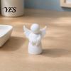 Desktop Angel Ornament 3D Printed Figurine, Little White Guardian Statue, Home Decor Figure Healing Winged for Shelf Mini Statue