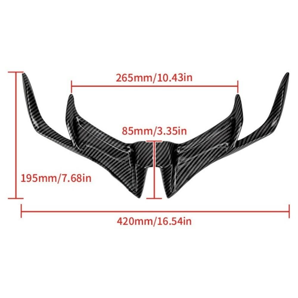Carbon Fiber Style Motorcycle Winglet Aerodynamic Motorcycle Spoiler Wing Front Fairing Styling
