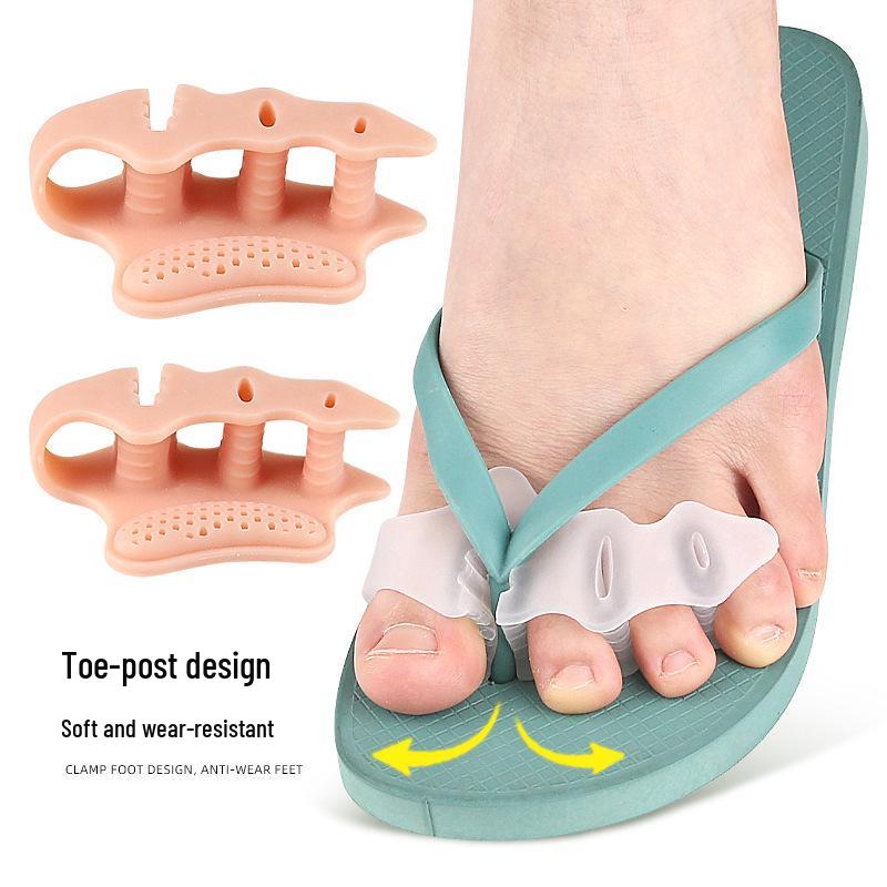 Triple-Hole Foot Arch Splitter with Shock Absorption Massage and Hallux Valgus Corrector Pad
