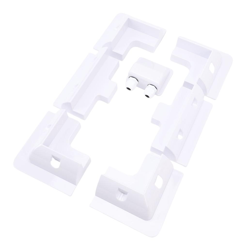 Solar Panel ABS Corner Brackets Solar Panel Mounting Brackets Kit Widely Used for RVs Vehicles Sheds Garages White