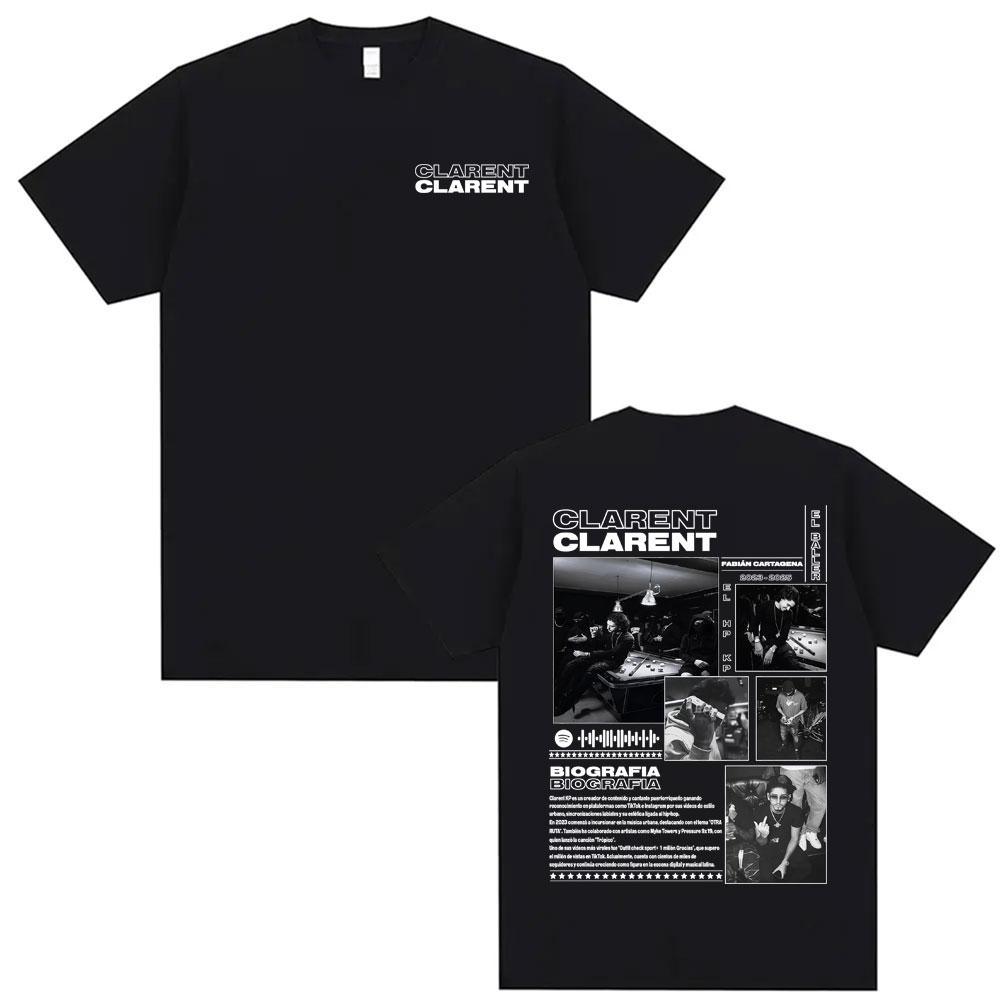 Rapper Clarent Kp Album 2025 Tour Cover T Shirts Men Women Harajuku Hip Hop Streetwear Tee Shirt Casual Cotton Oversized Tshirt