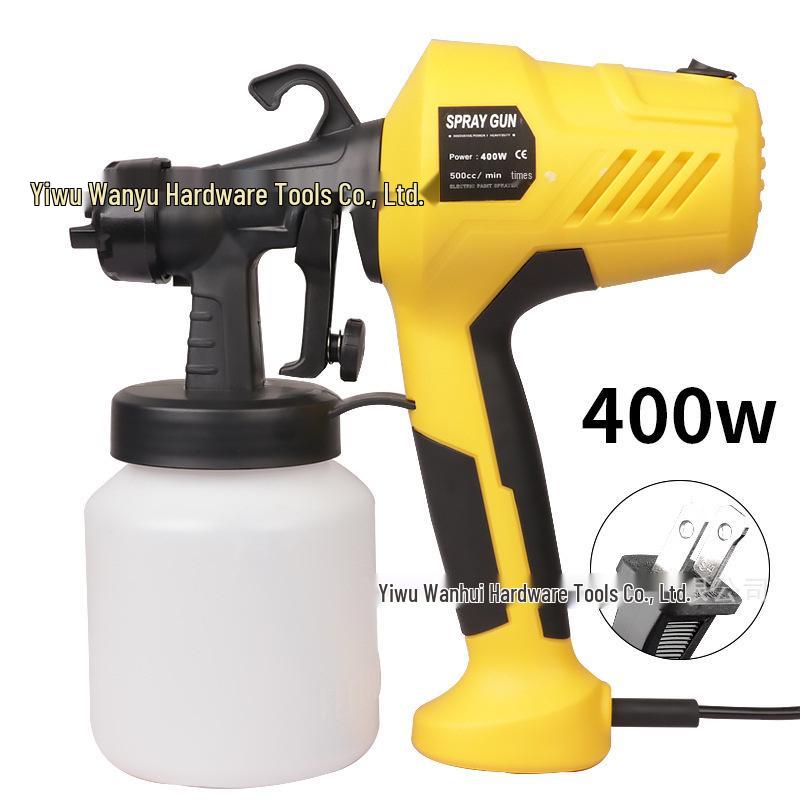 400W Portable Electric Paint Spray Gun – High-Pressure for Latex, European & US Compatible