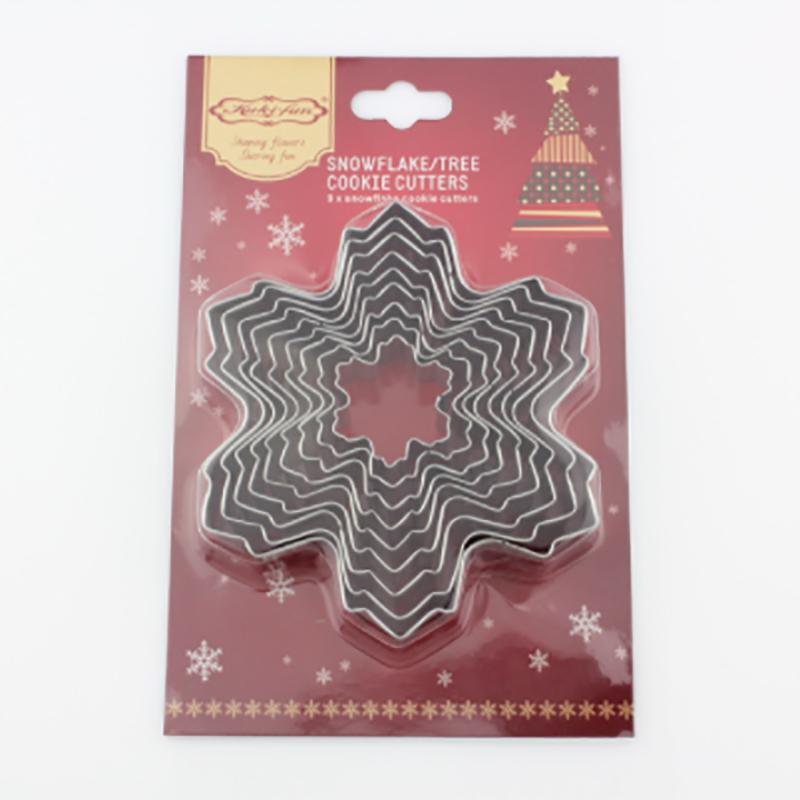 Christmas Cookie Cutters Stainless Steel Snow Form Biscuit Mold DIY Fondant Chocolate Cake Decorating Tools
