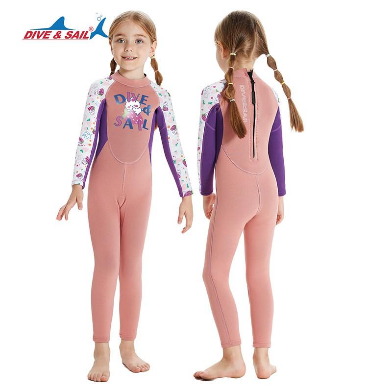 Kids 2.5mm Neoprene Wetsuit Full Body Long Sleeve Snorkeling Swimming Surfing Warm Water Sports