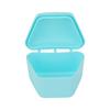 Trapezoid Orthodontic Retainer Case Travel Portable Denture Mouth Guard Storage Box for Home Office