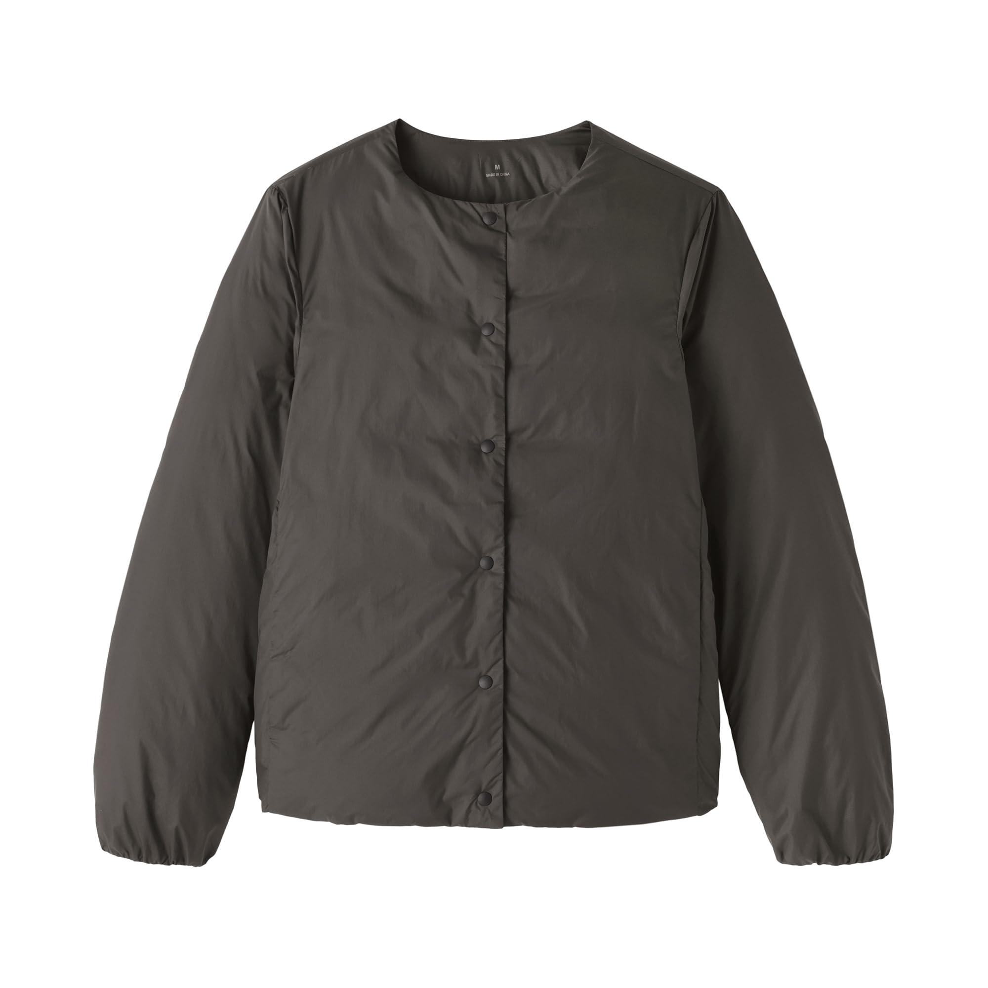 

Женская куртка MUJI Легкий пуховик Карманный Без воротника Темный Размер BD10GA5A, Коричневый, L,