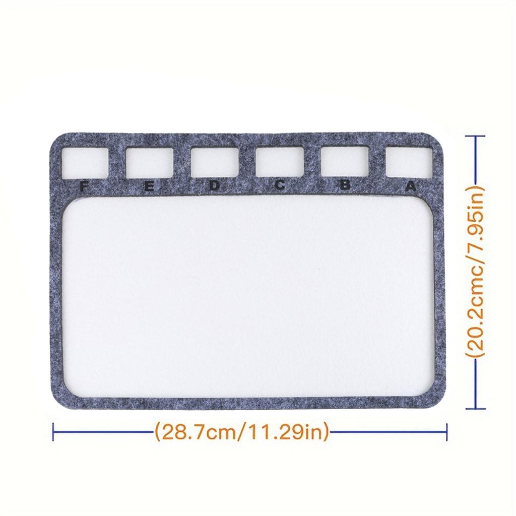 Schmuck Basteln Perlenbretter 11-teiliges Set aus robusten Filz Rechteck Perlenmatten mit alphabetischer Skala Wohnaccessoire