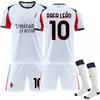 Teens Kids Adults Custome Name Football Kits 2025-26 AC Milan Away #10 RAFAEL LEÃO Sport Training Jersey Set with Socks