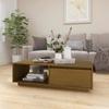 VidaXL Coffee Table Honey Brown 110x50x33.5 Cm Solid Pine Wood