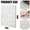 10-50pcs 38.5X35cm Self-Adhesive Imitation Brick Wallpaper Waterproof Moisture-proof Home Background Removable Wall Decoration