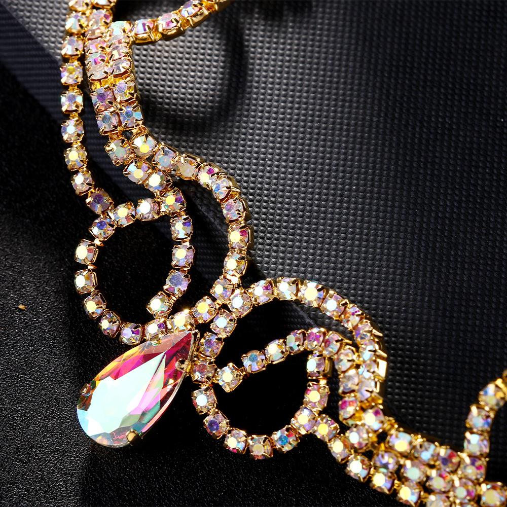 Shiny Rhinestone-Studded Bracelet Colorful Rhinestone Foot Chain High Quality Leg Chain  Barefoot