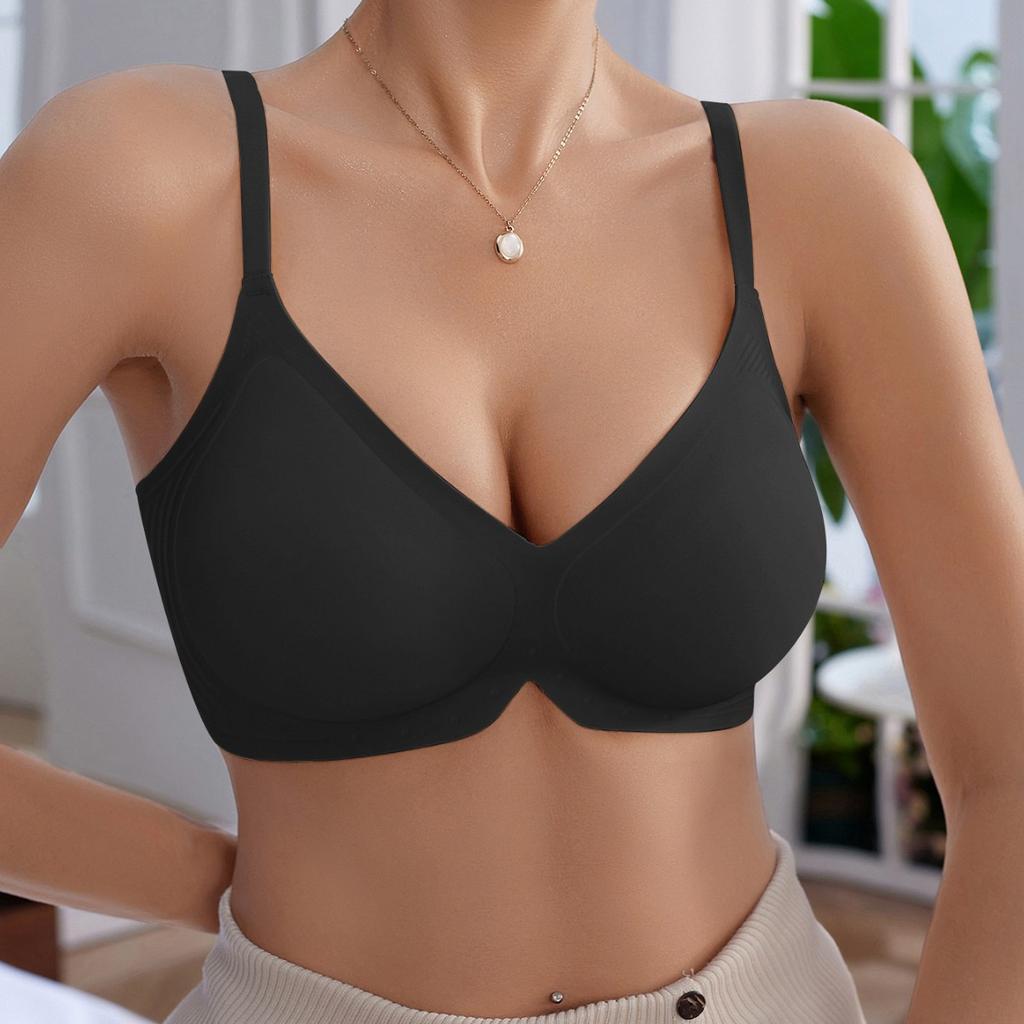 Women Plus Size Seamless Push Up Bra Anti-Sagging Full Coverage Brassiere