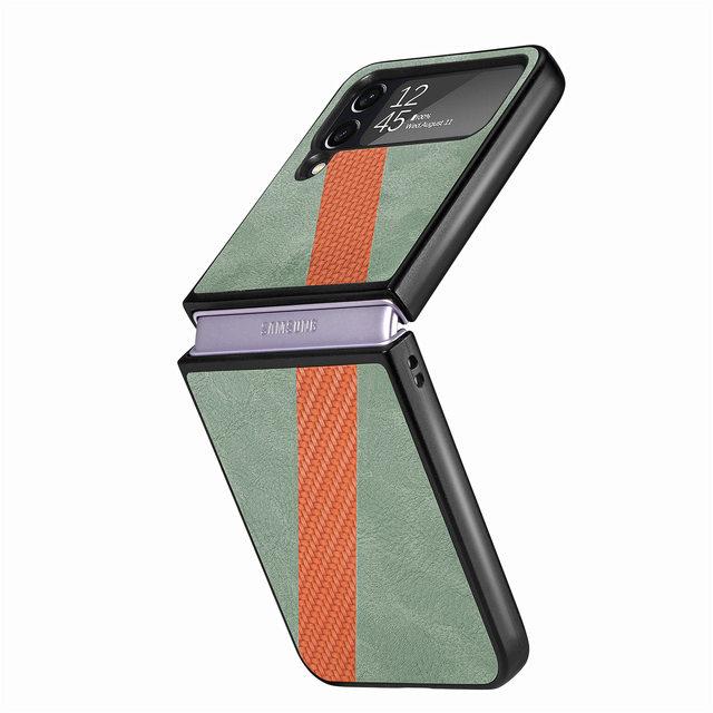 Ультратонкий матовый кожаный чехол для Samsung Galaxy Z Flip4 5g Flip 4 Zflip4 с защитой — фото 7
