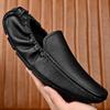 Fashion 2025 New Fashion Men Loafers Korean Style Soft Leather Slip On Shoes Man Casual Lazy Shoe Boat Shoes Elastic Large Size 48