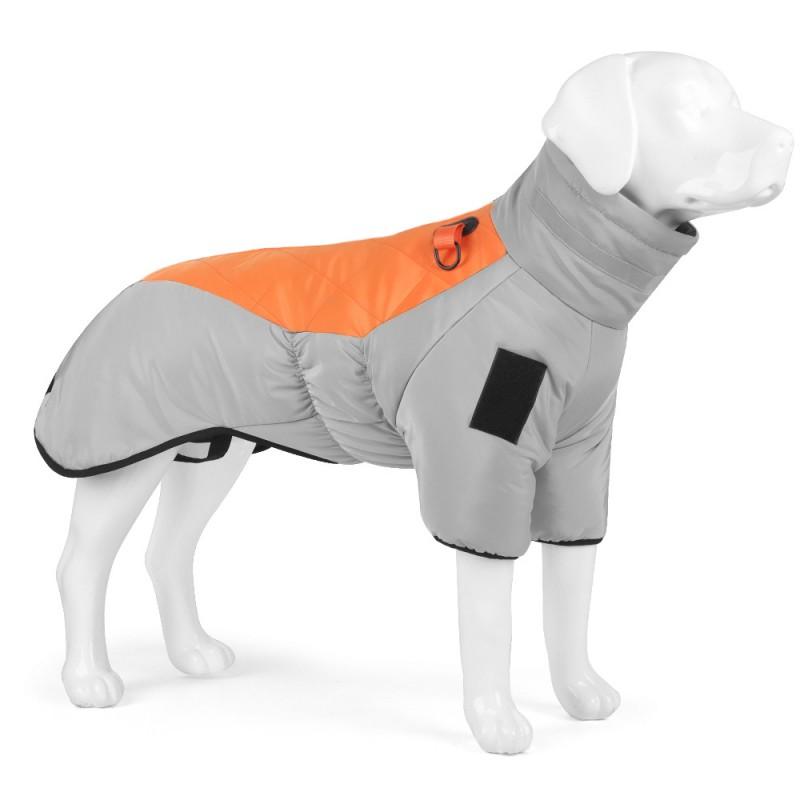 Winter Dog Coat Large Breeds Thick Padded Waterproof Pet Jacket With Reflective Trim