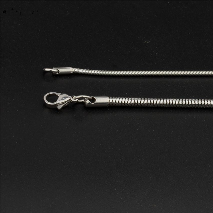 1/1.5/2.4/4mm Waterproof Stainless Steel Sliver Color Necklace High Quality Round Snake Chain Jewelry Accessory for Men Women