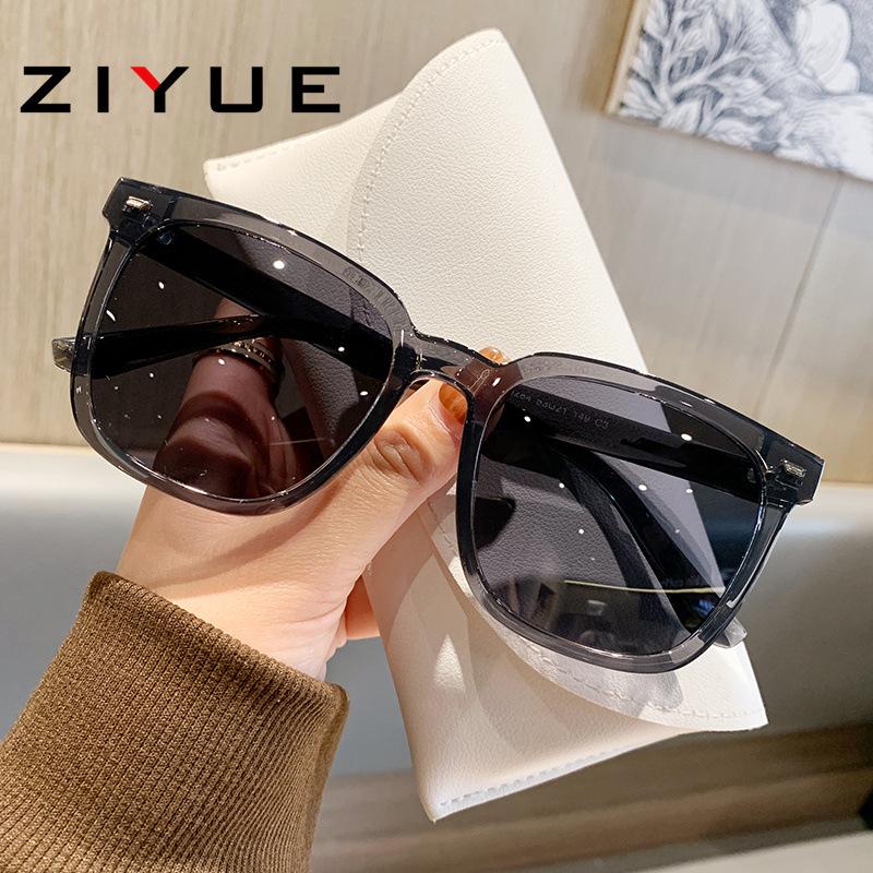 Women's Retro Square Polarized Sunglasses, Anti-UV, Large Frame for Fashion and Driving