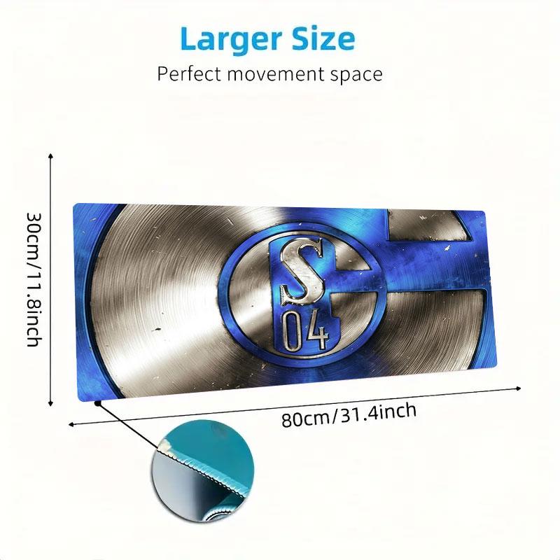 FC Schalke 04 Large Size Mouse Pad Large Gaming Table Cushion Non-slip Laptop Tablet Big Mousepad XXL Mat Mini PC Playmat With Lock Edge