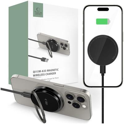 Tech-Protect Qi15W-A33 Magnetic Magsafe Wireless Charger Black