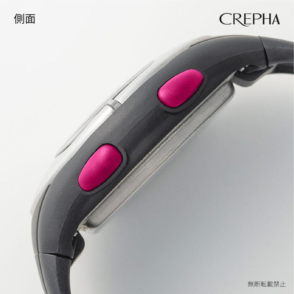 CREPHA Digitaluhr Features Herzfrequenz-Runden und Kalorien T-SPORTS Rate, Zeit, Zähler, multifunktional, wasserdicht (10 ATM), Damen-, rosa,