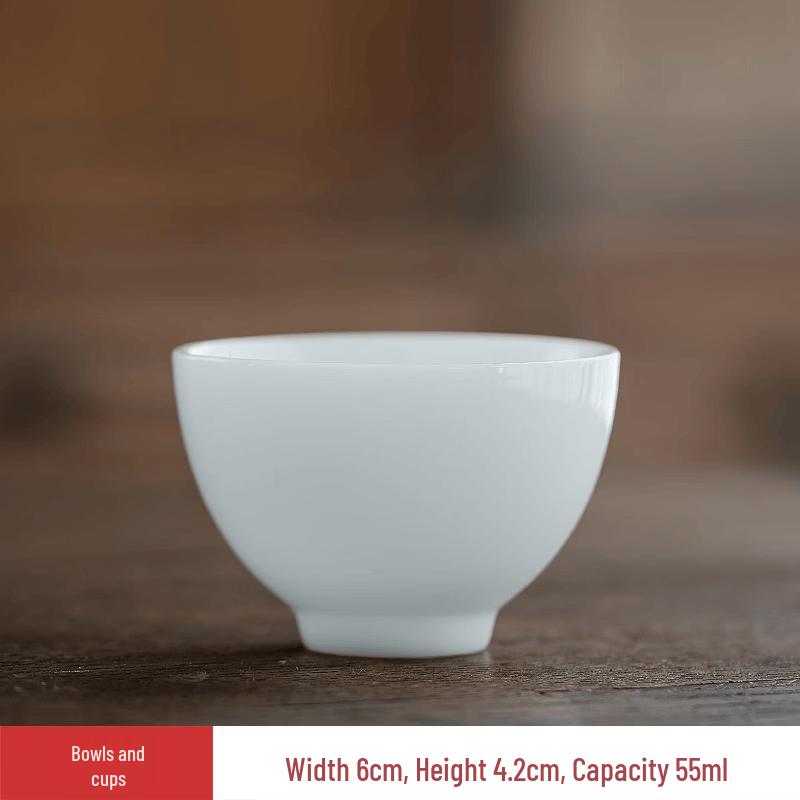 Ice Jade Porcelain Teacups (Bowl Style)