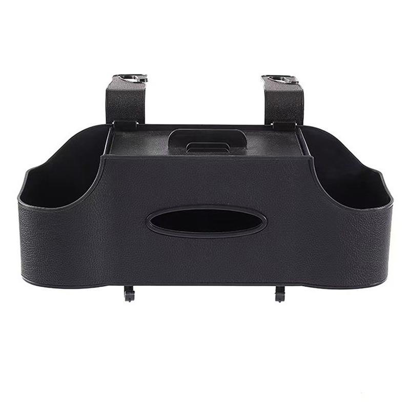 

1Pc Auto Seat Back Organizer Abs Car Headrest Storage Box With Cup Holder Auto Rear Seat Table Tray For Car Interior Accessories чорний