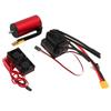 S3670 2850KV Waterproof Brushless Motor 120A Brushless ESC XT60 Plug Dual Fan Motor Radiator Set for 1/8 RC Car Series