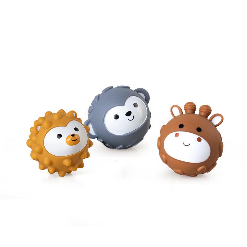 Soft Rubber Baby Hand-Grip Ball, Building Blocks & Stacking Rings Toy Set