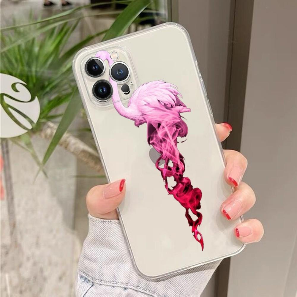 Fashion Flamingo Phone Case For IPhone 15 13 14 Pro Max XS XR 12 11 Pro 13 Mini 6 7 8 Plus Soft Clear Back Cover