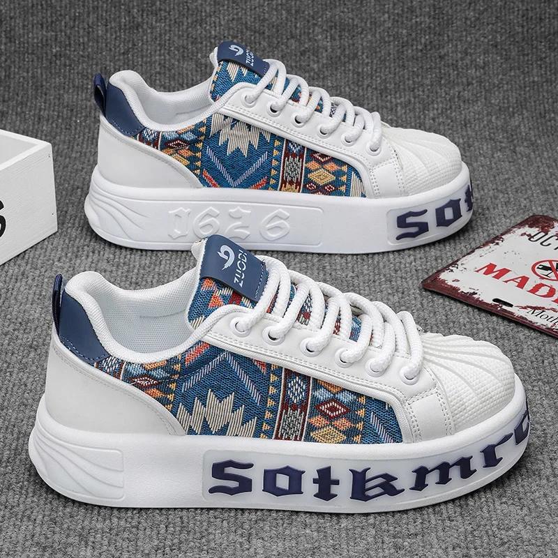 

Spring Fashion Versatile Men s Shell Head Sports Board Shoes Breathable Casual Wear resistant Thick Sole Student Running Shoes 44