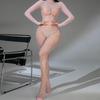 Mature European and American Women's Long Sleeved Transparent Hollow Jacquard Sexy Erotic Seductive Jumpsuit