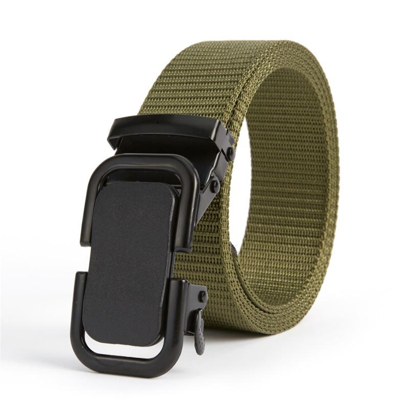 Men's Nylon Belt with Automatic Buckle - Tactical, Outdoor, and Military Training Use
