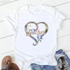 Hot Selling Women's Top Hot Selling Love Personality Pattern Printed Short-sleeved T-shirt Women Summer polyester fabric